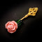 <14083>Rose sugar pinkgold brooch Brown