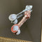 <14085>Cube sugar pinkgold hairpin