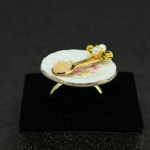<14089>Rose sugar dish ring rose