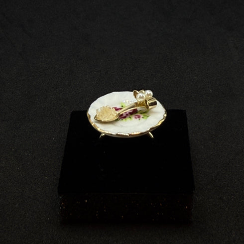 <14093>Rose sugar dish ring flower