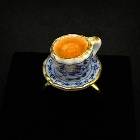 <14097>Rose tea ring blue