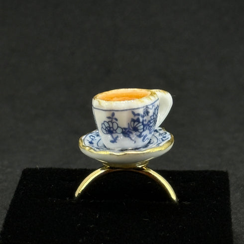 <14097>Rose tea ring blue