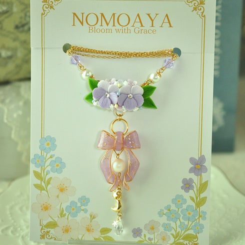 <15001>【NOMOAYA & Lala m'your】Viola Floral Necklace
