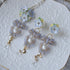 <15006>【NOMOAYA & Lala m'your】Nemophila Floral Necklace & Earrings set