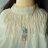 <15006>【NOMOAYA & Lala m'your】Nemophila Floral Necklace & Earrings set