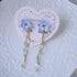 <15009>【Nemophila Rondo】 Floral Earrings