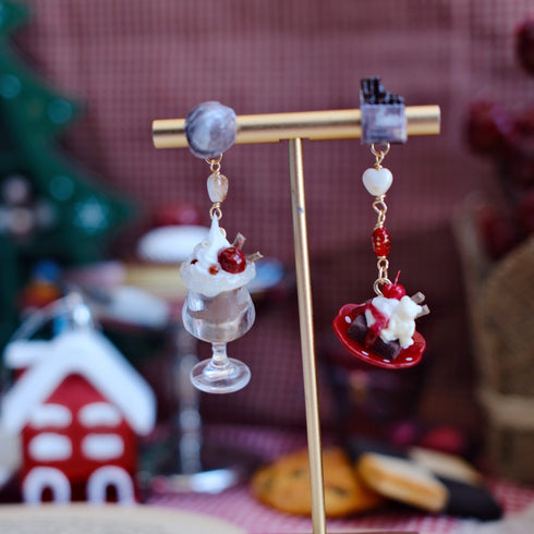 <15010>Chocolate Browine Earrings