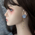 <15010>【Nemophila Rondo】 Floral Pierced Earrings