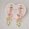<15015>【Sakura Waltz】Ribbon Floral Earrings