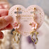 <15016>【Sakura Waltz】Ribbon Floral Pierced Earrings