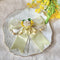 <15019>【Mimosa & White Rose Duet】Ribbon Barrette