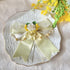 <15019>【Mimosa & White Rose Duet】Ribbon Barrette