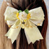 <15019>【Mimosa & White Rose Duet】Ribbon Barrette