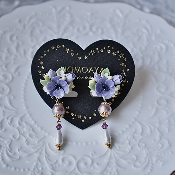 <15026>【Anemone Minuet】Pierced Earrings