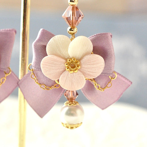 <15030>【Viola Pastoral】Piered Earrings