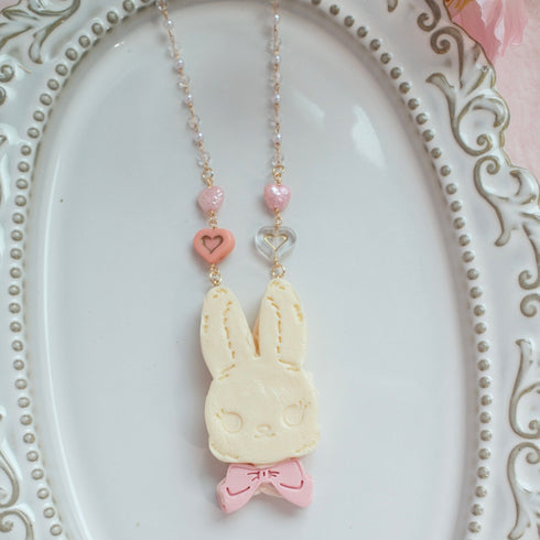 <15032>Bunny Cookie Necklace