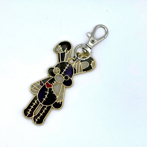 <17002>Stitched Bunny Keychain (Purple)