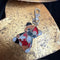 <17003>Stitched Bear Keychain (Red&orange)
