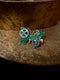 <17017>Butterfly and Gear hair clip hindwing tail(green)