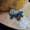 <17018>Butterfly and Gear hair clip hindwing tail(skyblue)