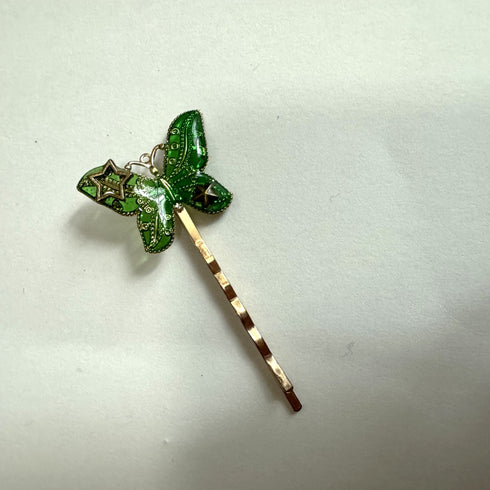 <17021>Butterfly Hairpin Vertical type(green)