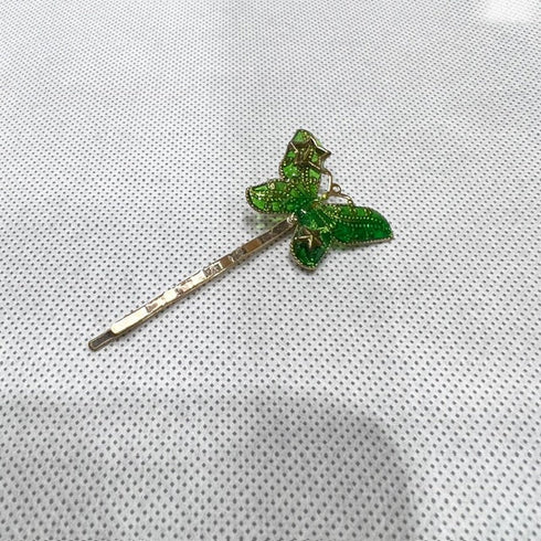 <17021>Butterfly Hairpin Vertical type(green)