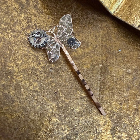 <17024>Butterfly Hairpin Vertical type(clear)