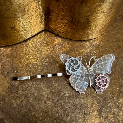 <17030>Butterfly Hairpin Horizontal type(white)