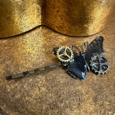 <17031>Butterfly Hairpin Horizontal type(black)