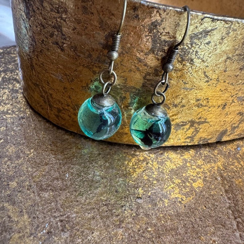 <17033>Butterfly Specimen Earrings A