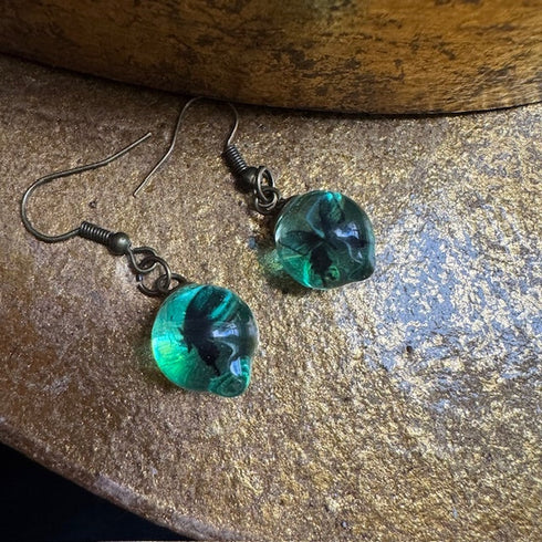 <17034>Butterfly Specimen Earrings B