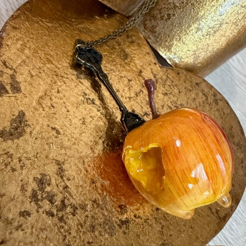 <17037>Bitten Honey Necklace (Yellow × spoon)