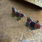 <17043>Butterfly Earrings(Purple, Yellow‑Green and Purple‑Blue)