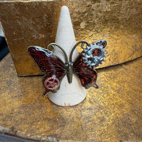 <17051>Butterfly Ring hindwing tail(red)