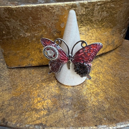 <17054>Butterfly Ring hindwing tail(red × black)