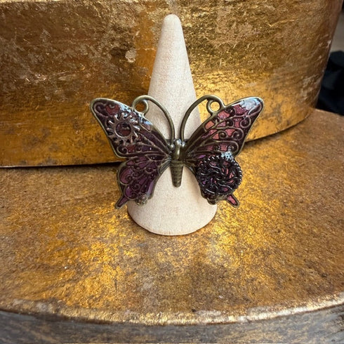 <17055>Butterfly Ring hindwing tail(purple)