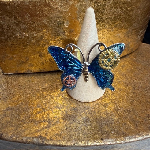 <17056>Butterfly Ring hindwing tail(blue)
