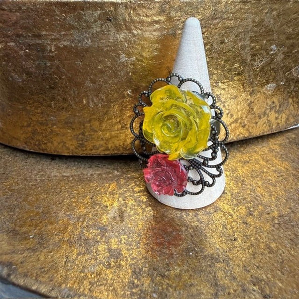 <17065>Rose Ring(Yellow × Orange)