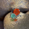 <17070>Rose Ring(Orange × lightgreen)