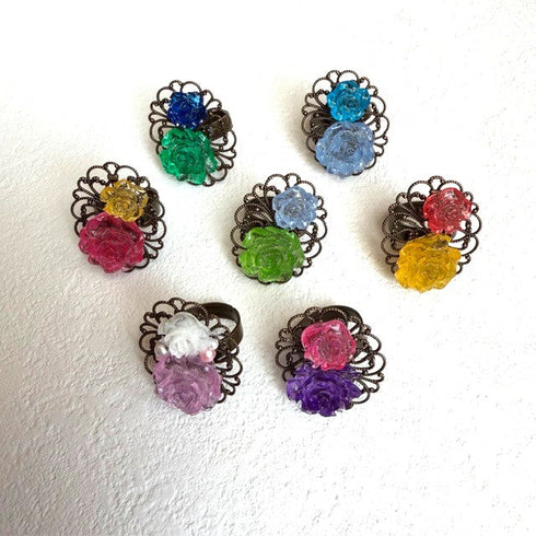 <17071>Rose Ring(blue × skyblue)