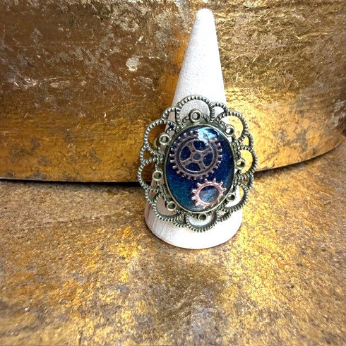 <17075>Gear Ring(blue)