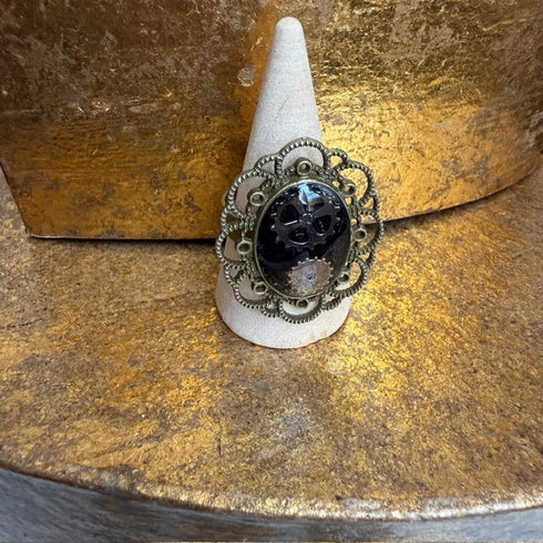 <17079>Gear Ring(black)