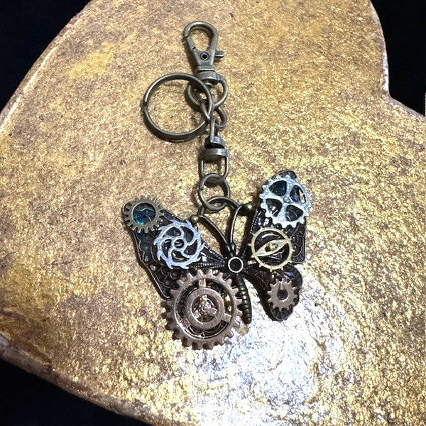 <17091>Gear & Butterfly Keychain