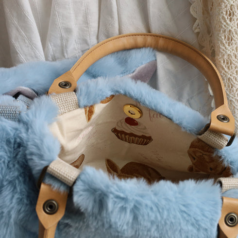 <18001>Light Blue Lop-Eared Rabbit Bag