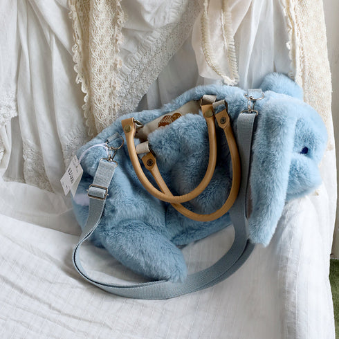 <18001>Light Blue Lop-Eared Rabbit Bag
