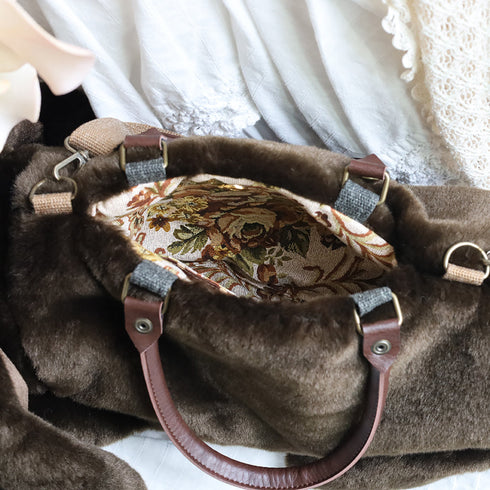 <18004>Dark Brown Lop-Eared Rabbit Bag