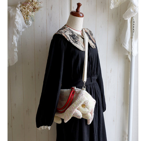 <18005>Fancy Yarn Lop-Eared Rabbit Bag