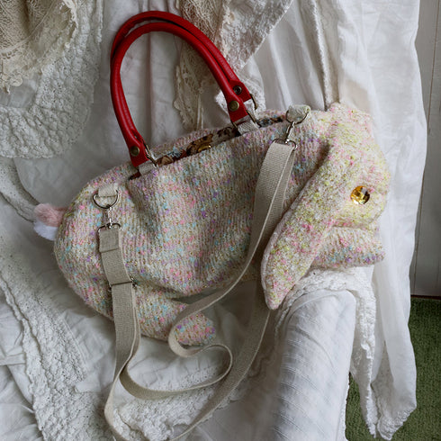 <18005>Fancy Yarn Lop-Eared Rabbit Bag