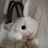 <18006>Textured White Straight-Eared Rabbit Bag