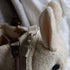 <18006>Textured White Straight-Eared Rabbit Bag